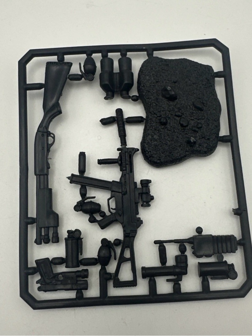 GI Joe Weapons Lot Attached Black Vintage Guns Still On Card Black